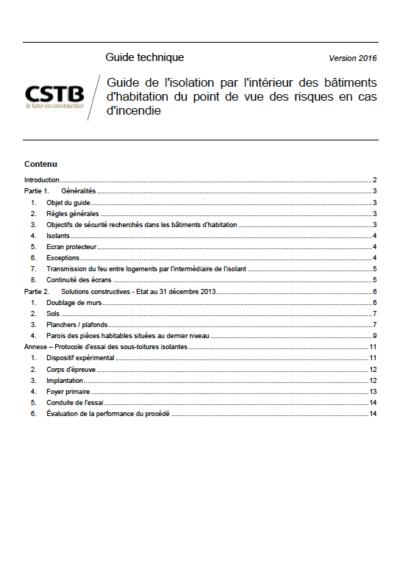 Guide de l’isolation par l’intérieur des bâtiments